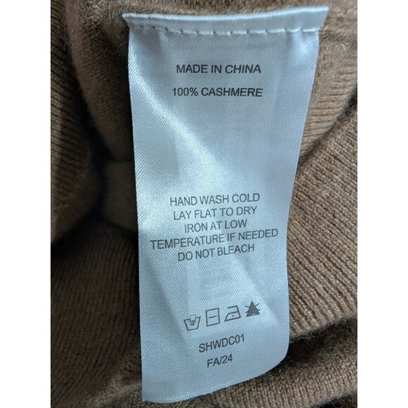 Quince Mongolian Cashmere Crew Neck Sweater Medium Teak Beige - Picture 8 of 11